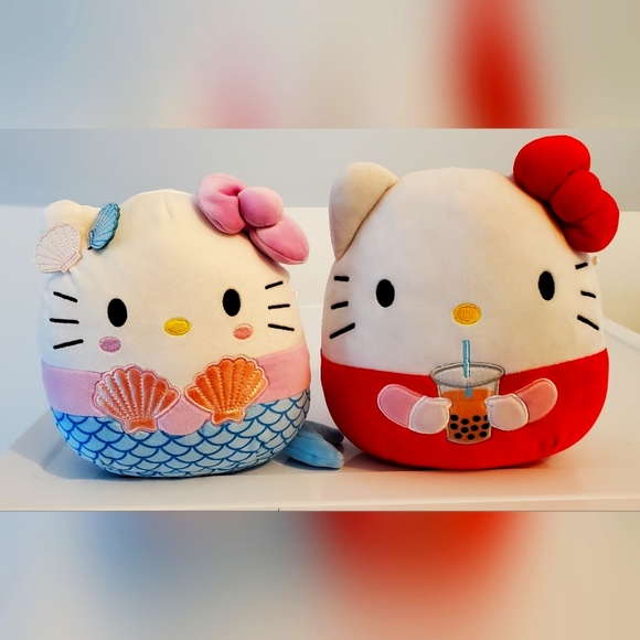 Squishmallows Other - Hello Kitty Boba & Mermaid Squishmallow Bundle